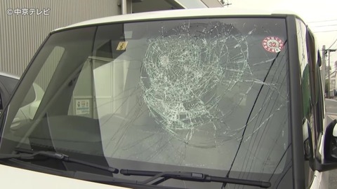 ドライブレコーダーが捉えた衝撃映像、突然男が車のフロントガラスをたたき割る！　被害者の女性が語った恐怖の瞬間
