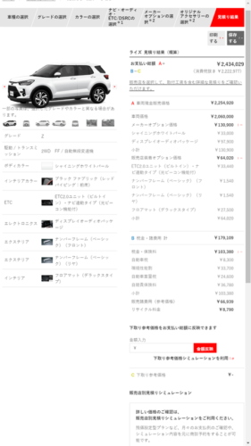 トヨタがライズという小型SUVを出したからサクッと見積もりシュミレーションしてみたけど、普通に高いわｗｗｗｗｗ