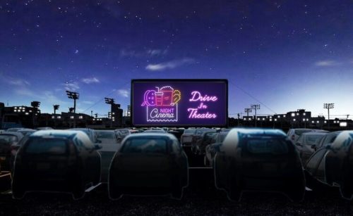 イオンンモール「コロナで心配やろから駐車場にドライブインシアター作ったで」