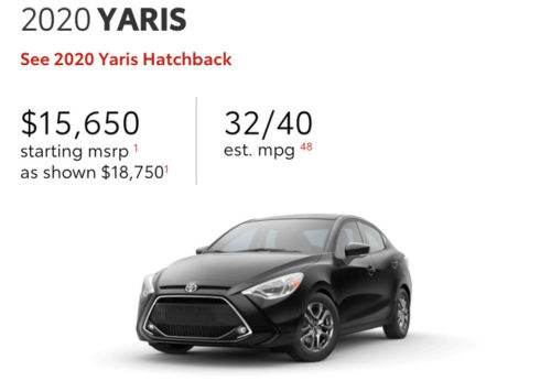 【画像】アメリカ仕様のトヨタ「ヤリス」がカッコ良すぎると話題にｗｗｗｗｗｗｗ