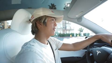 【画像】大谷翔平＆五十嵐カノア＆堀米雄斗「テスラの車に乗ってます」