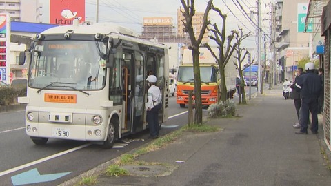 自動運転バスが接触事故　広島・福山、市長同乗し実験中