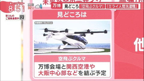 【超絶悲報】大阪万博の大目玉「空飛ぶクルマ」さん、見た目がただのヘリコプターだと話題に…