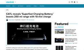 【朗報】10分の充電で400km走行できる超高速充電バッテリーを大手EVバッテリーメーカーCATLが発表、2024年に出荷開始か