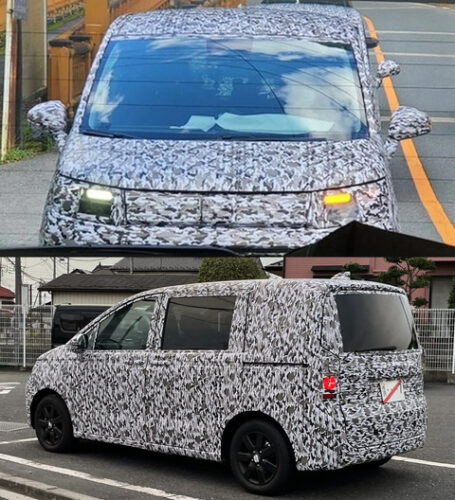 【ホンダ】「フリード」開発車両スパイショット、2024年フルモデルチェンジへ