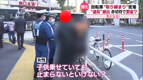 日本人女性「子どもを乗せてても一時停止が必要なのですか？」警察「はい、必要ですよ」