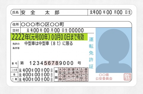 【悲報】運転免許『最初に取った地域と年を永遠に書いておくよ！』←これ