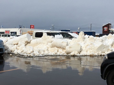 【画像】雪国の鉄の掟を守らなかった車、変わり果てた姿になってしまうｗｗｗｗｗ