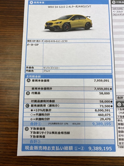国産のくせに新車の見積もりが高杉ワロタｗｗ